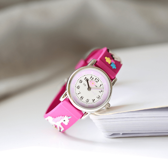 Engraved Kids 3D Unicorn Watch - Pink