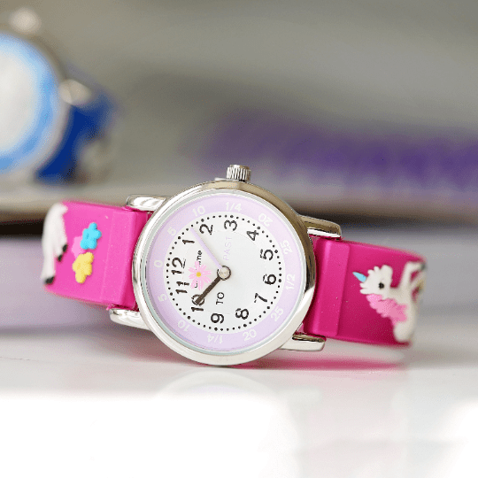 Engraved Kids 3D Unicorn Watch - Pink