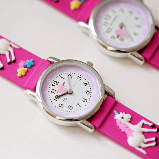 Engraved Kids 3D Unicorn Watch - Pink