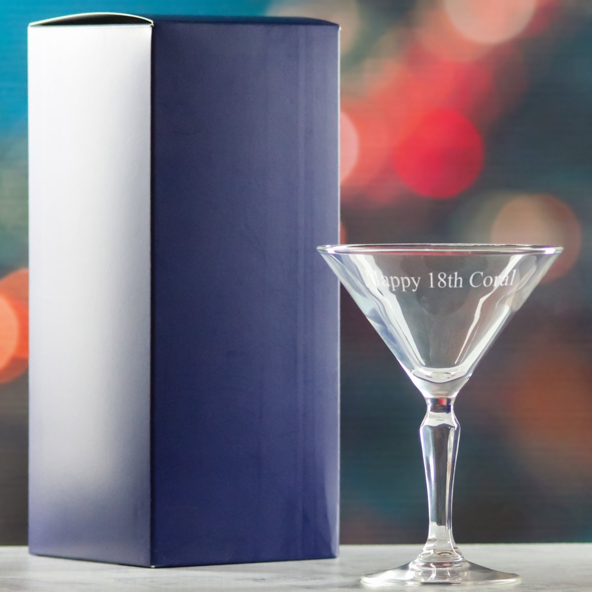 Engraved Monti Martini Cocktail Glass, Personalise with Any Name or Message