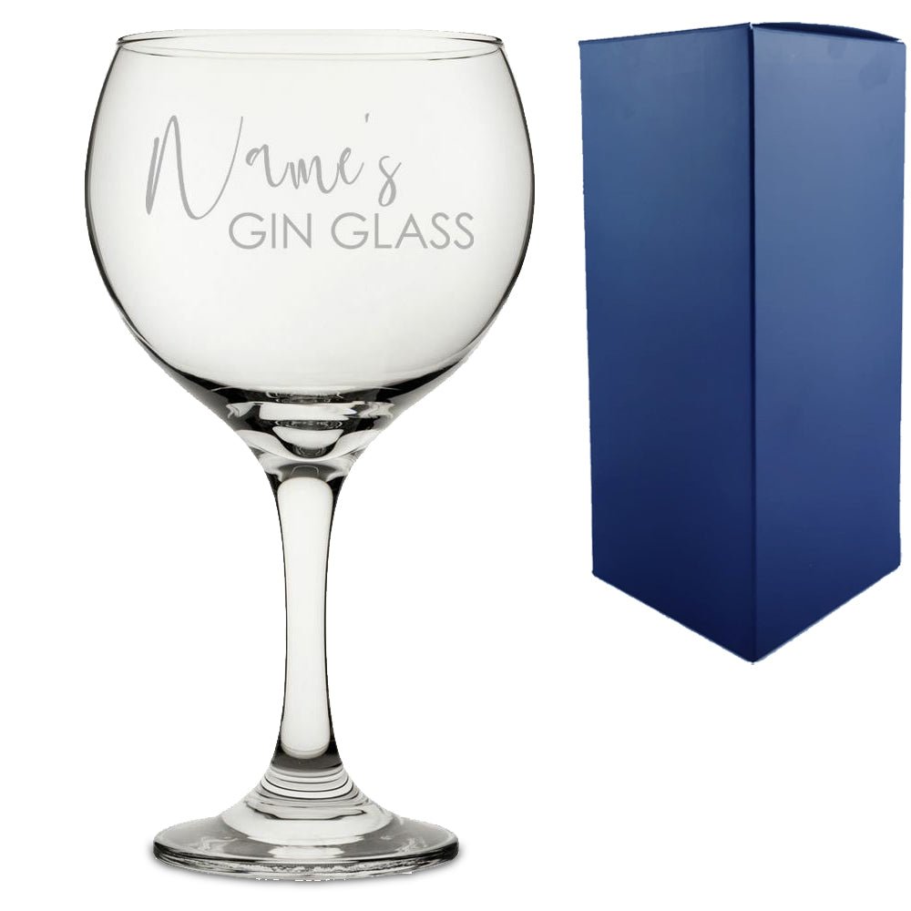Engraved Name's Gin Glass Gin Balloon