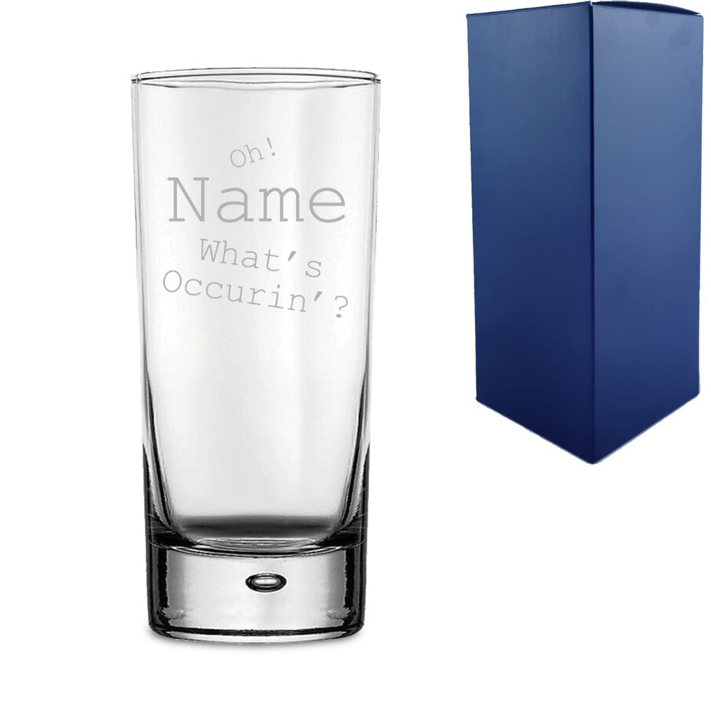 Engraved Novelty Bubble Hiball Tumbler With Gift Box