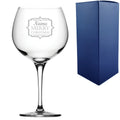Engraved Novelty Christmas Juniper Cocktail Glass "Name Merry Christmas" With Gift Box