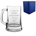 Personalised Engraved Novelty Christmas Tankard "Name made Santa's Naughty/Nice list!" Christmas Gift, Gift Boxed