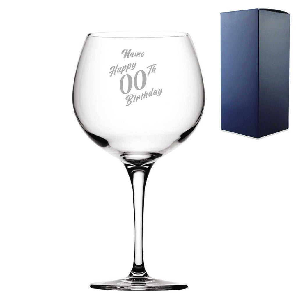 Engraved  Primeur Balloon Happy 20,30,40,50... Birthday Slanted, Gift Boxed