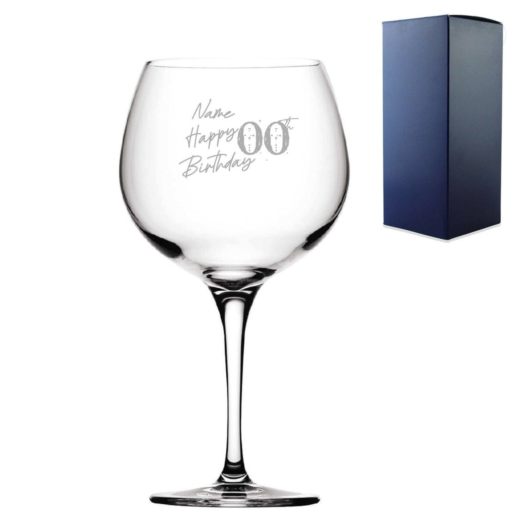 Engraved  Primeur Balloon Happy 20,30,40,50... Birthday Speckled, Gift Boxed