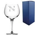 Engraved Primeur Gin Glass, Initial and Name, 680ml, Striped Font
