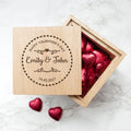 Personalised Personalised Romantic Heart Frame Oak Photo Cube