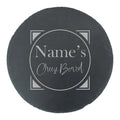 Engraved Round Slate Cheeseboard with Name's Cheeseboard with Circle Design