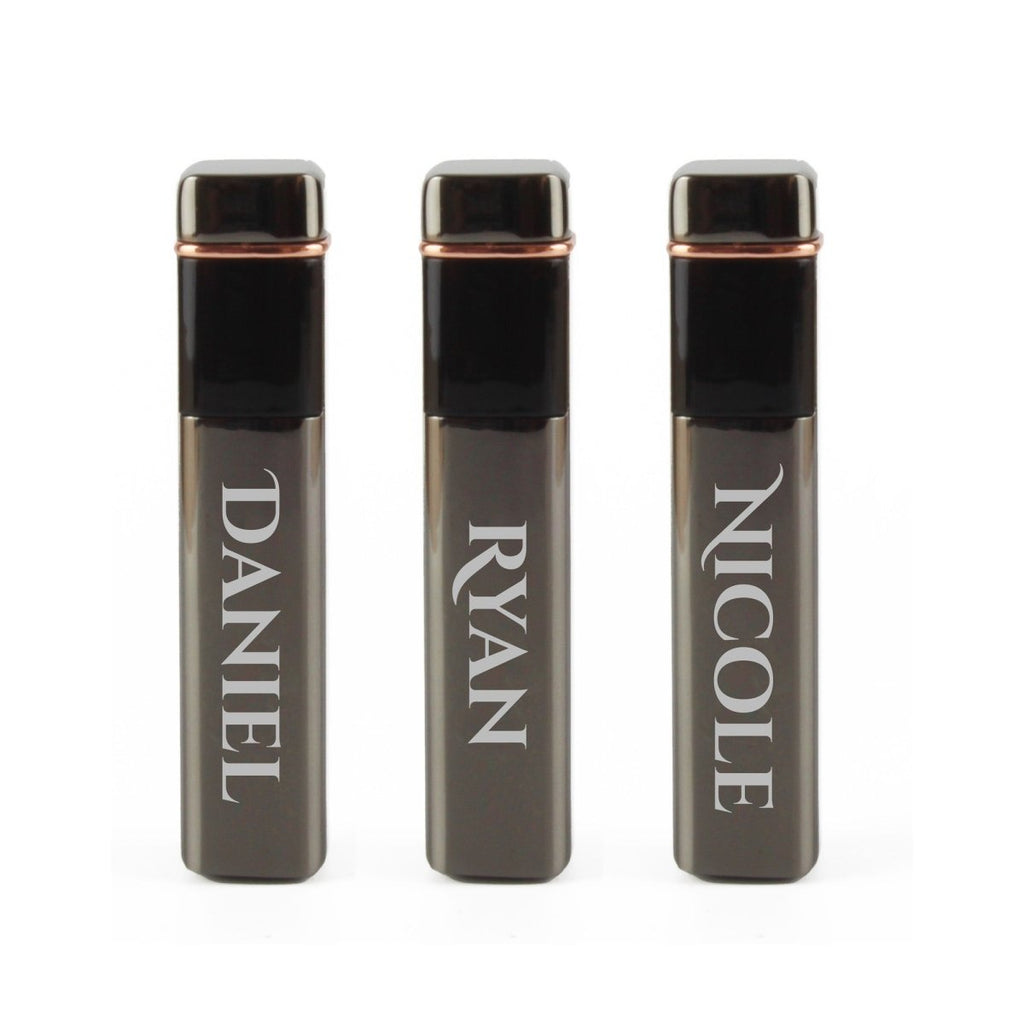 Engraved Slim Electric Lighter Black Any Name Gift Boxed