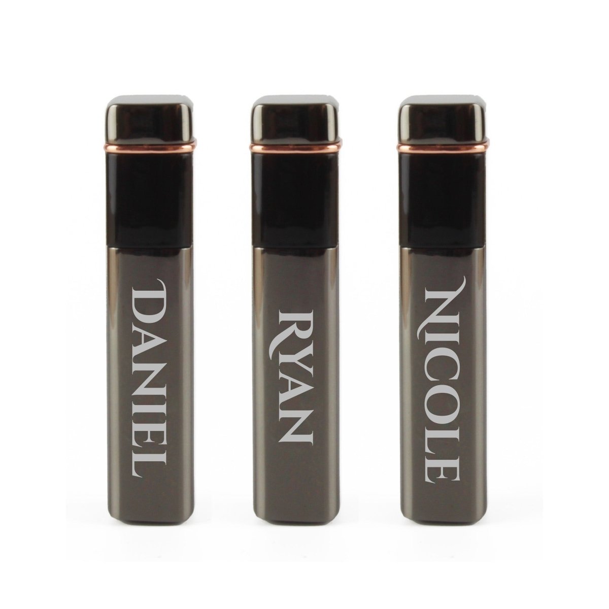 Engraved Slim Electric Lighter Black Any Name Gift Boxed