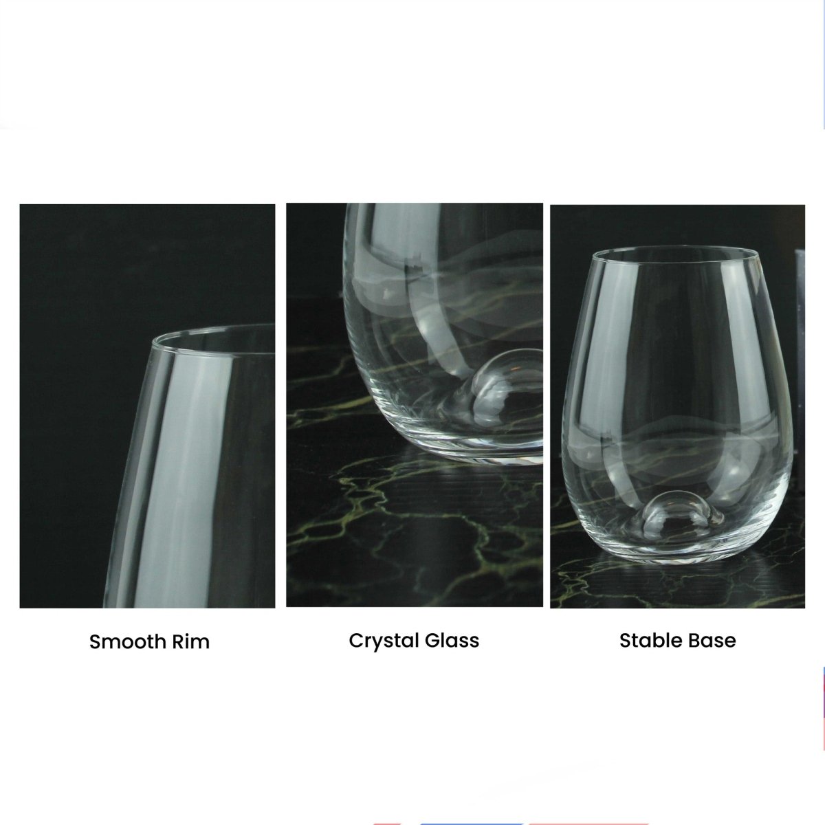 Personalised Engraved Stemless Wine Solutions Bordeaux Glass 15oz, Gift Boxed, Birthday Christmas Wedding Gift