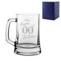 Engraved  Tankard Beer Mug Stein Happy 20,30,40,50... Birthday Speckled Design Gift Boxed