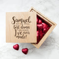 Personalised Personalised Valentine's Best Damn Decision Oak Photo Cube
