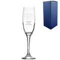 Engraved Valentines Day champagne flute, Gift Boxed