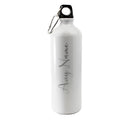 Engraved White Sports Bottle with any name
