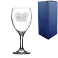 Engraved Wine Glass with World's Best Boyfriend Design
