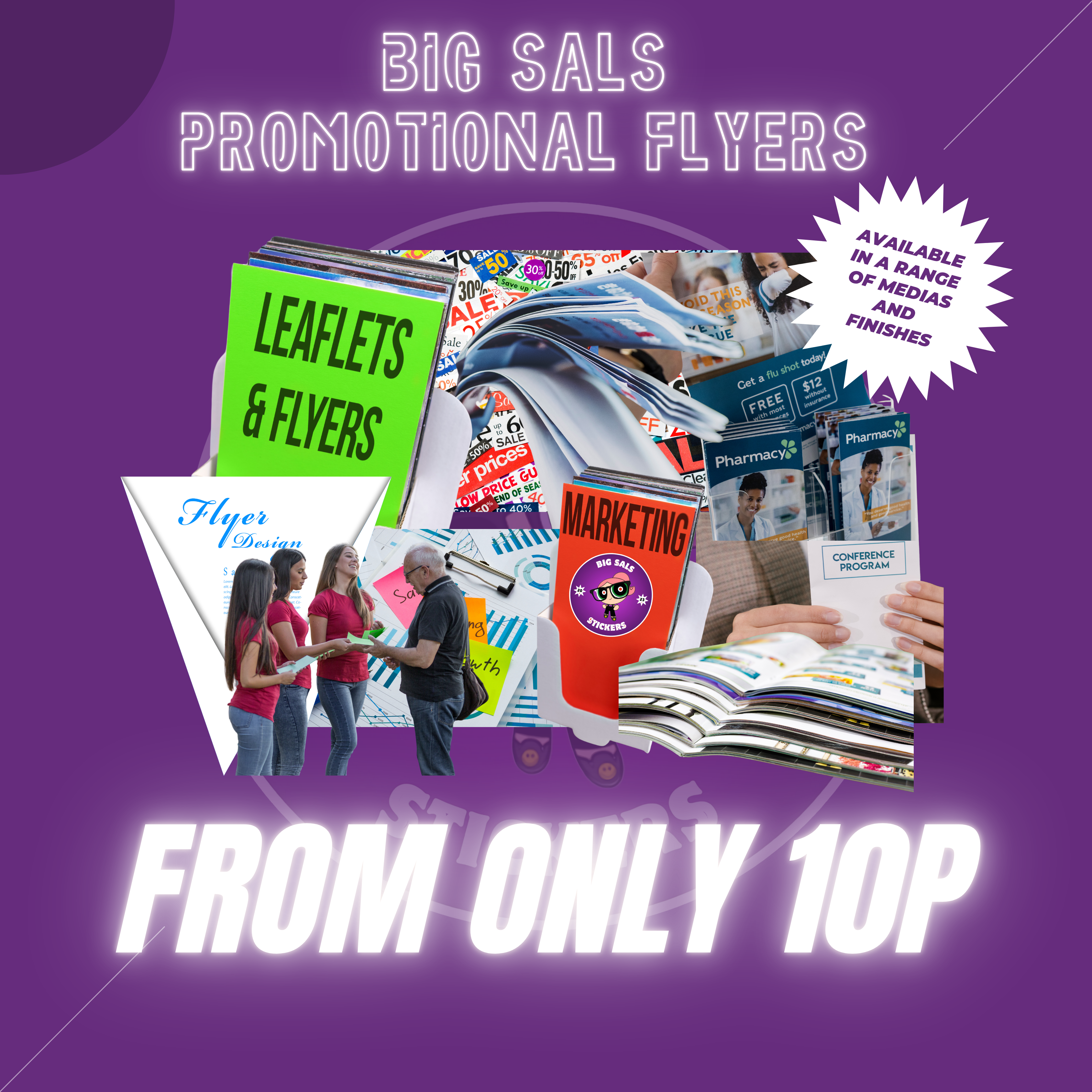 Custom Printed Flyers A3–A7 – High-Quality Print for Events & Promotion