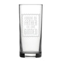 Forgive Me Father For I Have Ginned - Engraved Novelty Hiball Glass