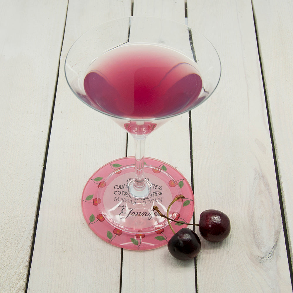 Personalised Get Me A Cocktail! Round Glass Coaster
