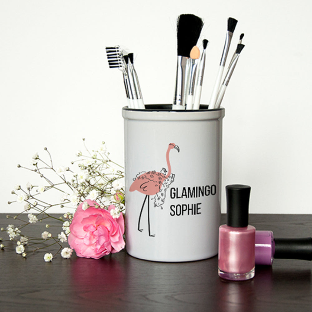 Personalised Glamingo Brush Holder