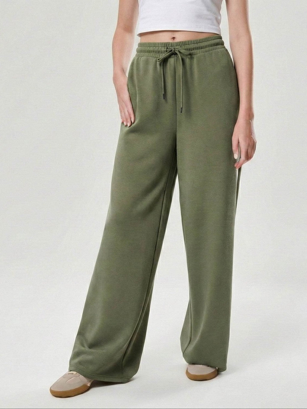 Olive Drift Wide-Leg