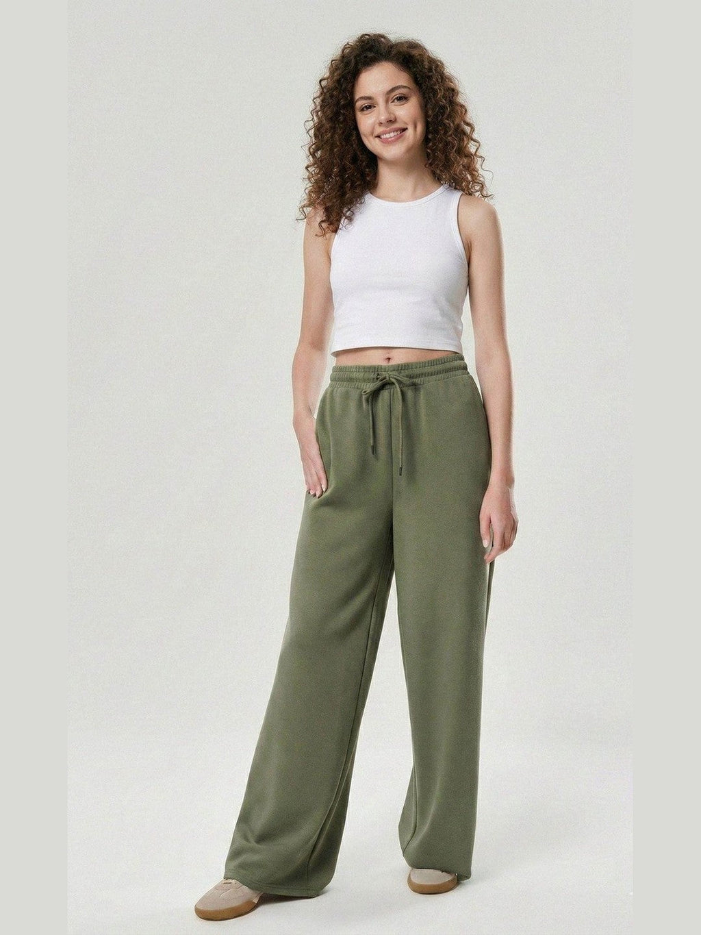 Olive Drift Wide-Leg