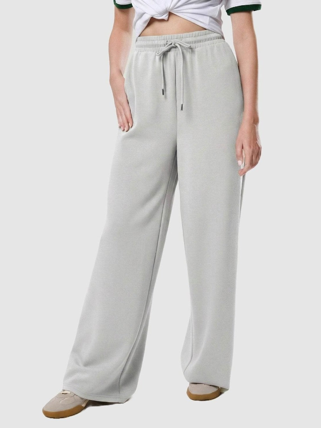 Silver Shine Wide-Leg