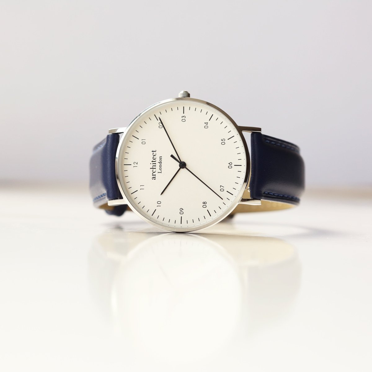 Handwriting Engraving - Men's Architect Zephyr, Admiral Blue Strap