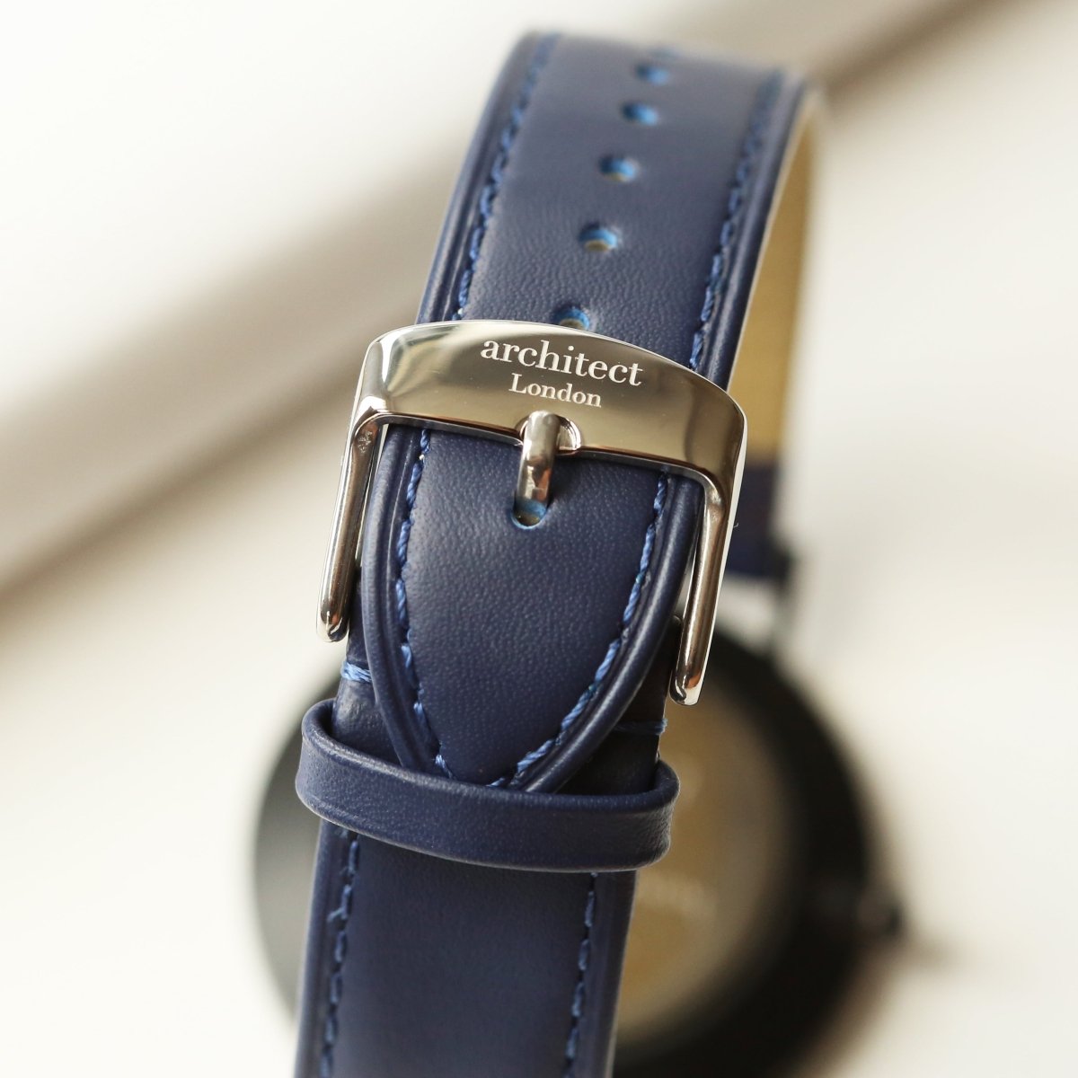 Handwriting Engraving - Men's Architect Zephyr, Admiral Blue Strap