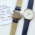 Handwriting Engraving - Men's Architect Zephyr, Admiral Blue Strap