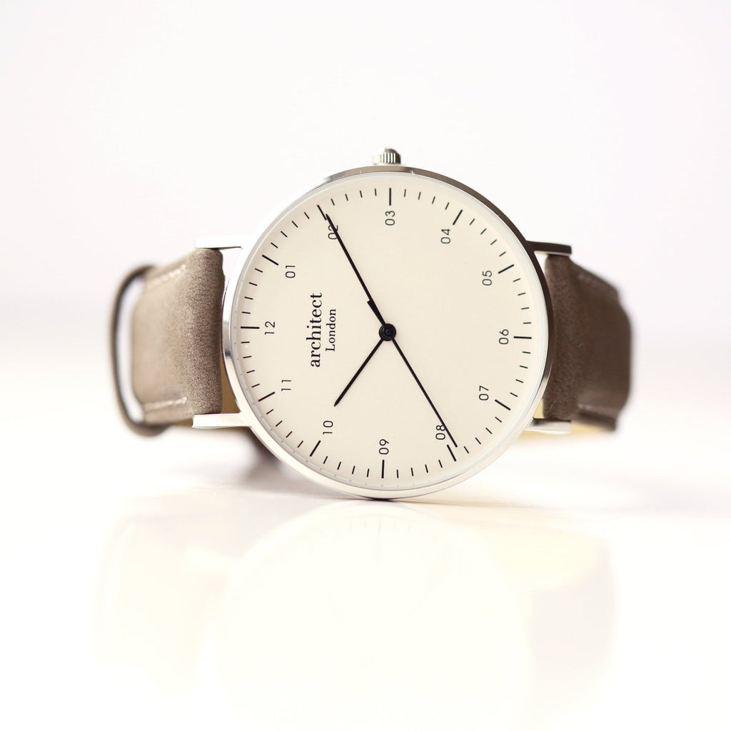 Handwriting Engraving - Men's Architect Zephyr, Urban Grey Strap
