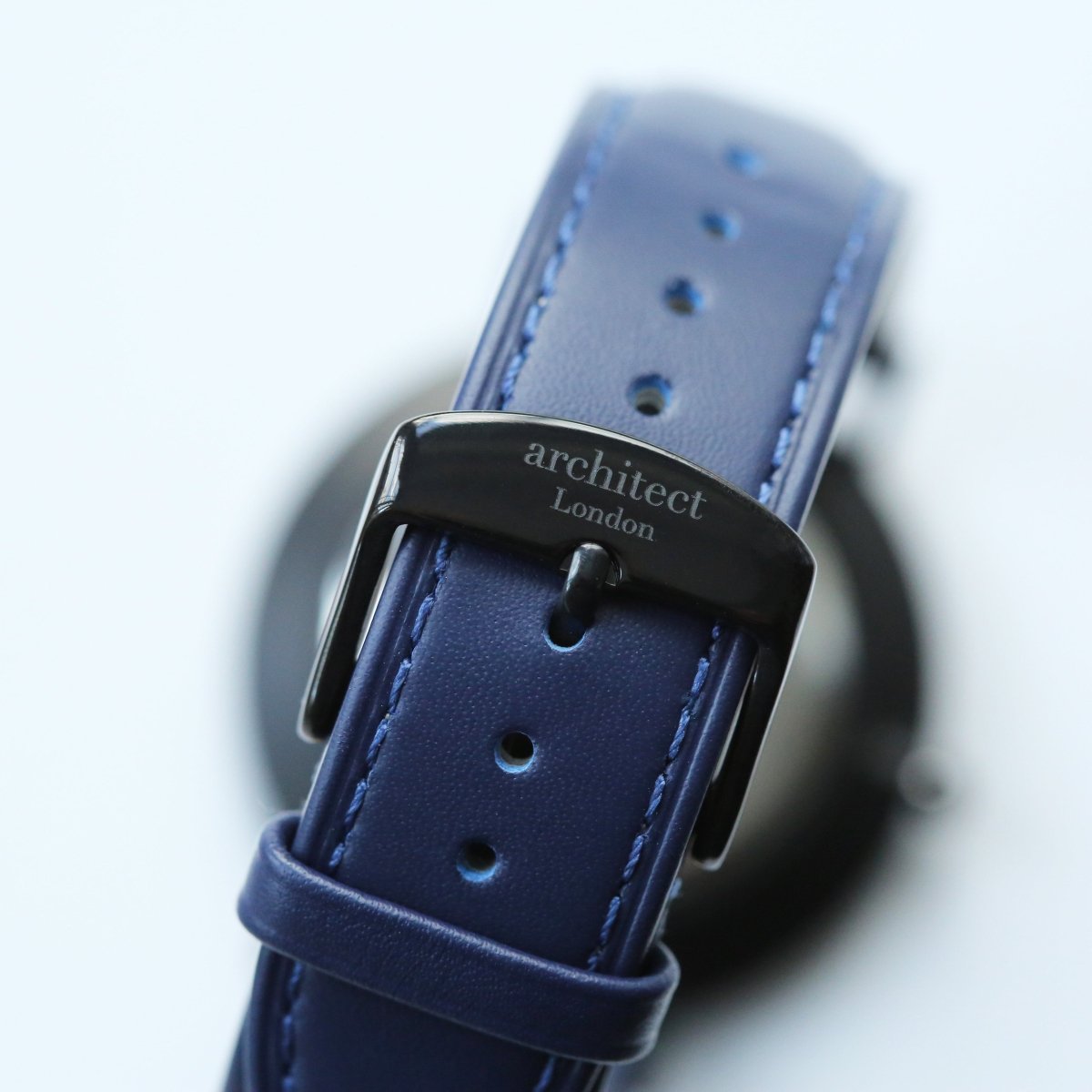 Handwriting Engraving - Men's Minimalist Watch, Admiral Blue Strap
