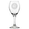 Happy 60th Birthday - Engraved Novelty Wine Glass