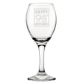 Happy 90th Birthday - Engraved Novelty Wine Glass