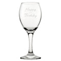 Happy Birthday Dad Modern Design - Engraved Novelty Wine Glass