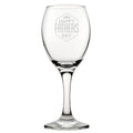 Happy Fathers Day Moustache Design - Engraved Novelty Wine Glass