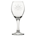 Happy Mothers Day Bordered Design - Engraved Novelty Wine Glass