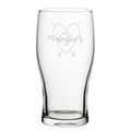 Happy Valentine's Day Heart Design - Engraved Novelty Tulip Pint Glass
