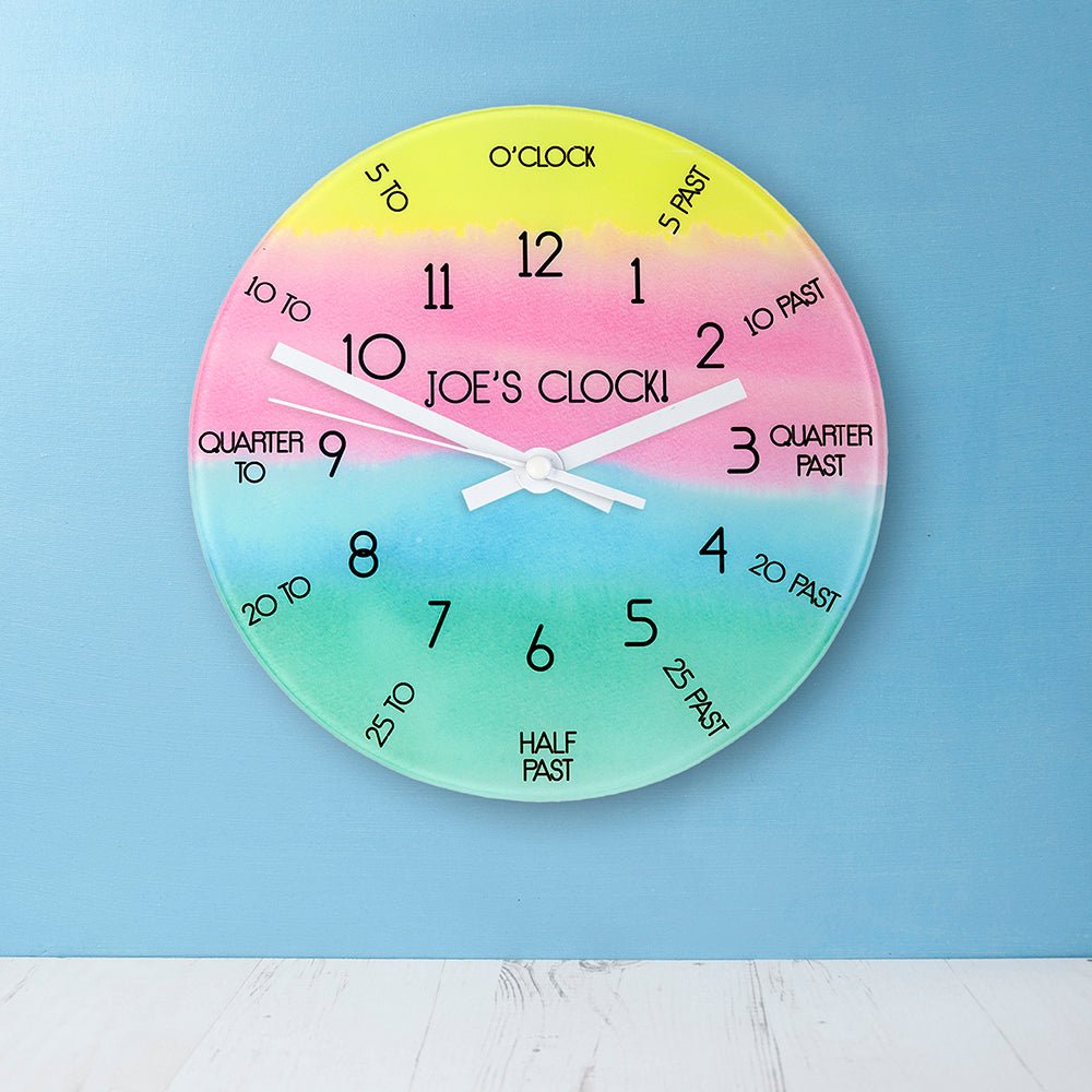 I Can Tell The Time! Personalised Children's Wall Clock