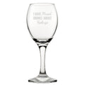 I Have Mixed Drinks About Feelings - Engraved Novelty Wine Glass