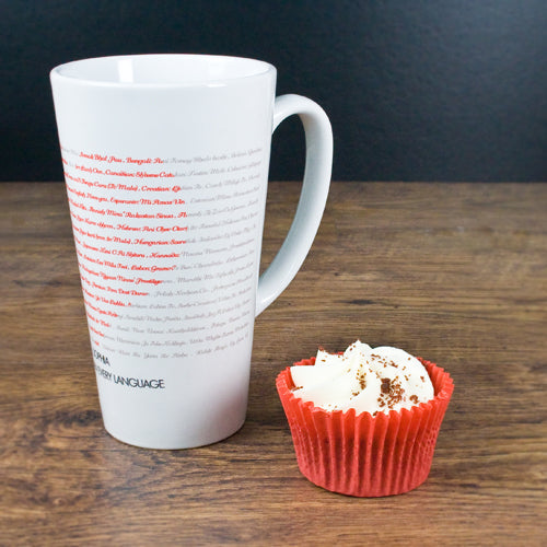 Personalised I Love You In Every Language Latte Mug