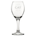 I Work Hard So My Cat Can Have A Better Life - Engraved Novelty Wine Glass