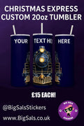 Christmas Express 20oz Custom Tumbler | Personalised Christmas Train Cup | Big Sals