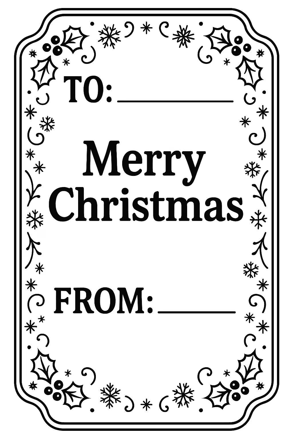 Christmas Gift Tag Labels – Peel & Stick Festive Present Stickers (20 Pack)