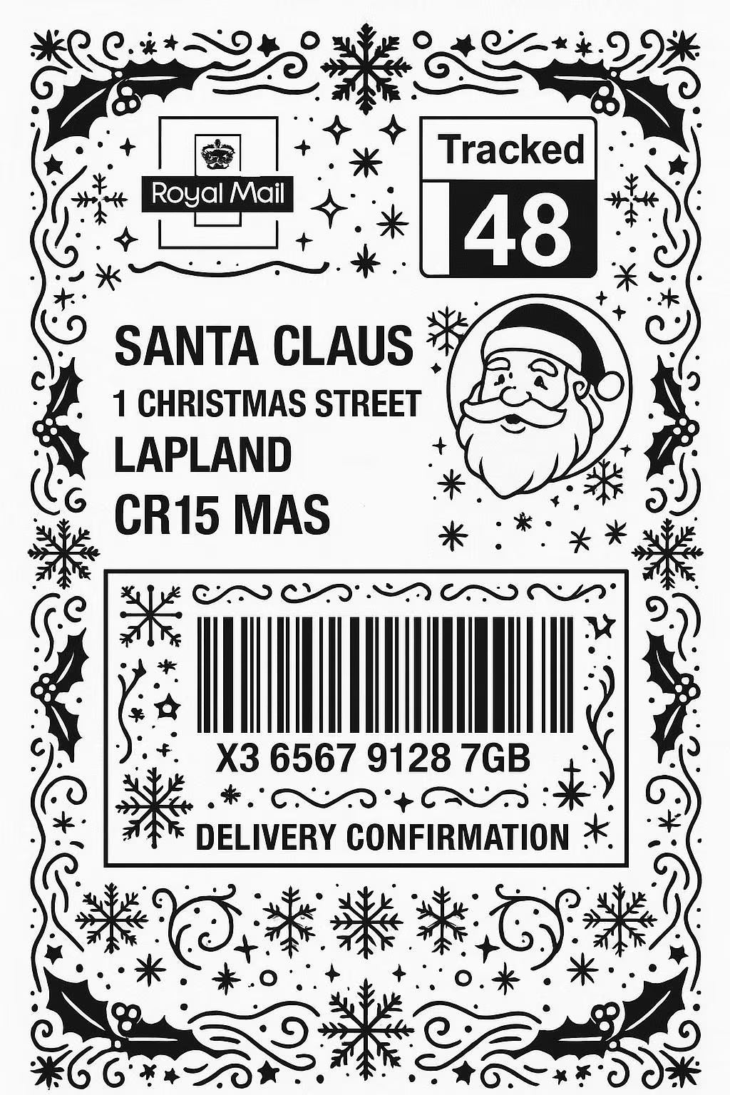 Christmas Gift Tag Labels – Peel & Stick Festive Present Stickers (20 Pack)