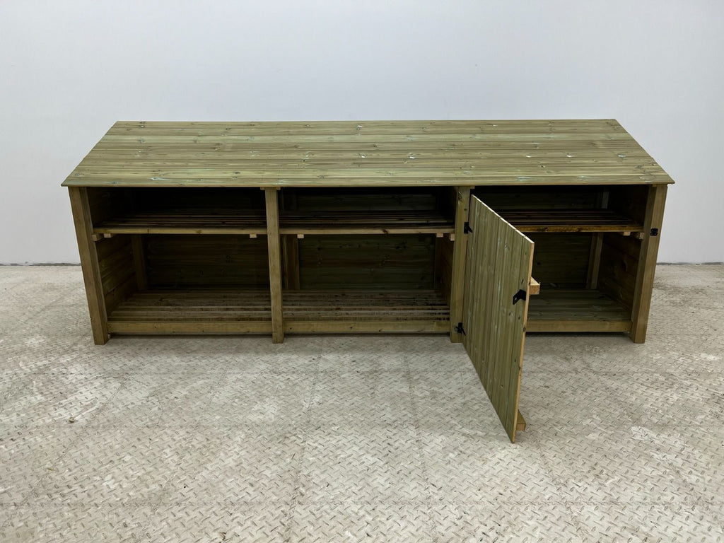 Wooden Garden Tool Storage with Shelf W-335cm, H-126cm or 180cm, D-88cm