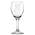 It's Not Drinking Alone If The Dog Is Home - Engraved Novelty Wine Glass