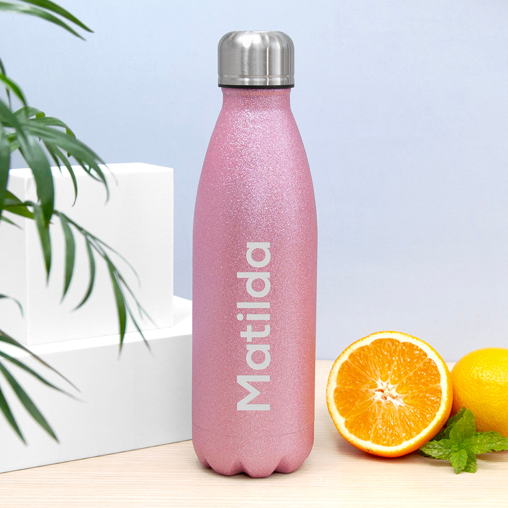 Personalised Glitter Water Bottle