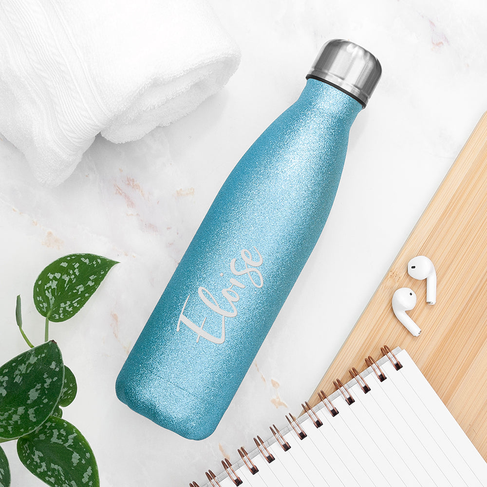 Personalised Glitter Water Bottle